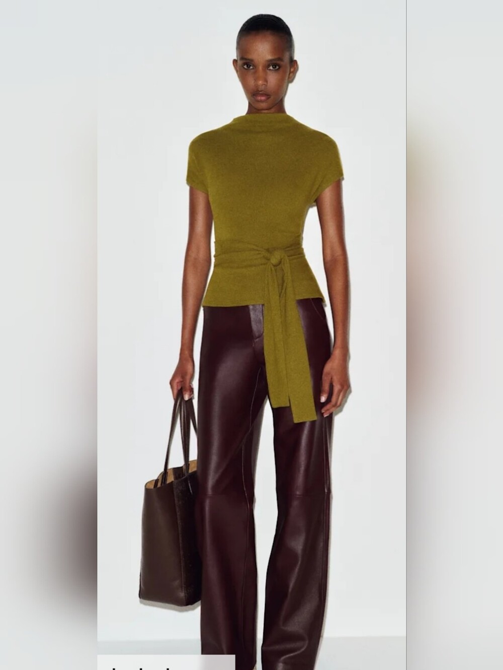 Reformation SEALED! NWT! The Norette Knit Top in Pear. Sz Lg. R2S!